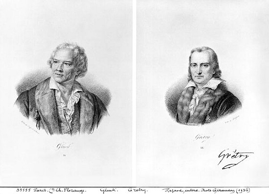 Christoph Willibald von Gluck (1714-87) and Andre Ernest Modeste Gretry (1741-1813) von Francois Seraphin Delpech