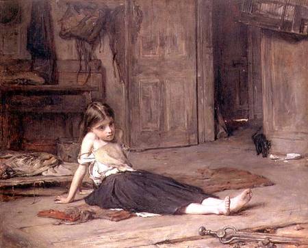 Girl by the Fireside von Frank Holl