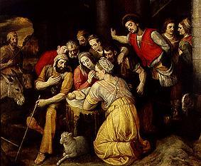 Die Anbetung der Hirten von Frans Floris de Vriendt