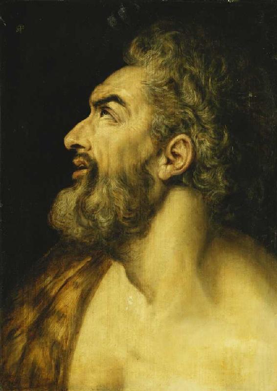 Haupt Johannes des Täufers. von Frans Floris de Vriendt