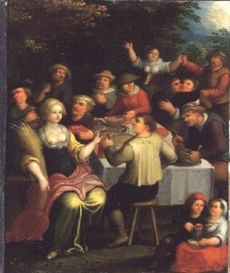A Harvest Feast von Frans Francken d. J.