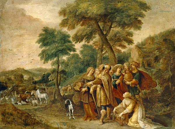 Noah und seine Familie auf dem Wege zur Arche von Frans Francken d. J.