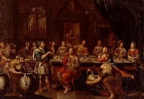 Das Abendmahl. von Frans Francken II. (Nachfolger)
