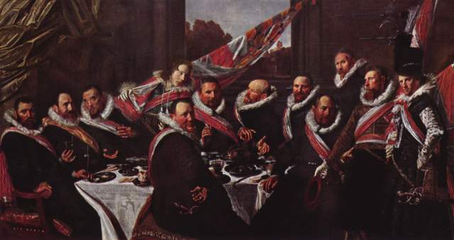 Festmahl der Offiziere der St. Jorisdoelen von Frans Hals