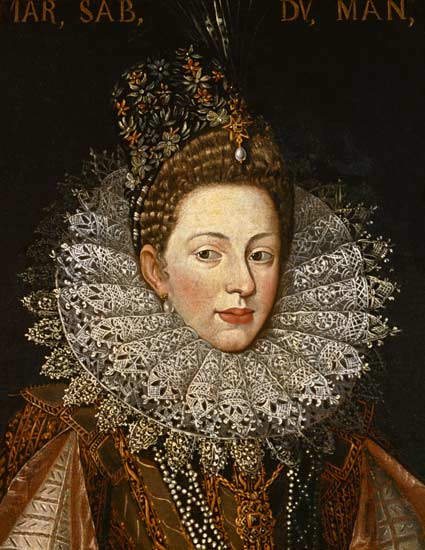 Portrait of Margaret Gonzaga, Duchess of Savoy von Frans II Pourbus