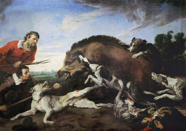The Wild Boar Hunt von Frans Snyders