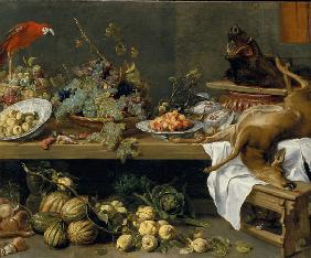Still life with fruit, vegetables and dead game 1635