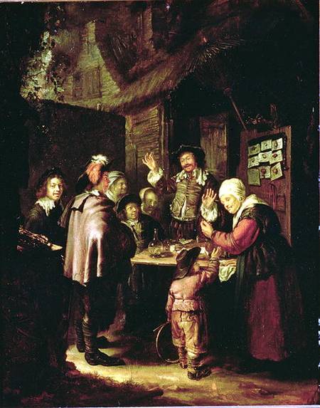 The Charlatan (oil on wood) von Frans van d.Ä Mieris