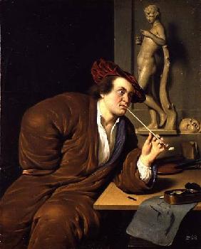 Smoker, possibly a self portrait 1688