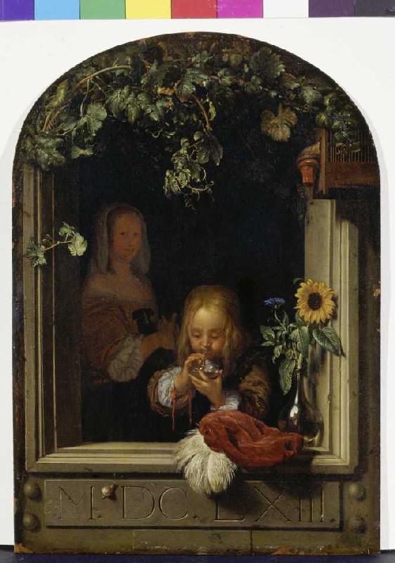 Der Seifenbläser von Frans van Mieris d.Ä.