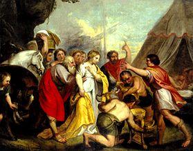 Achilles empfängt die Gesandten des Agamemnon