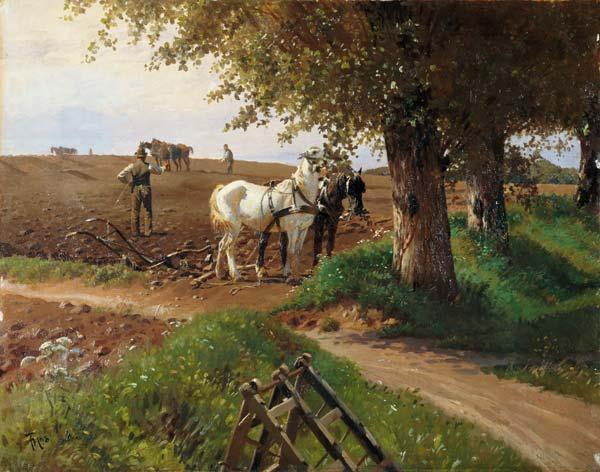 Mittagspause bei der Feldarbeit. 1898