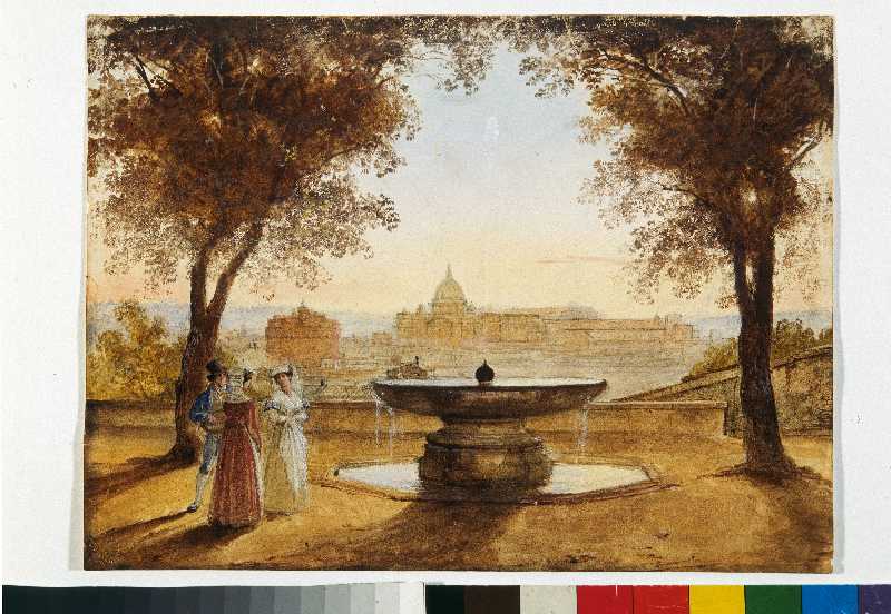 Blick auf Rom vom Pincio aus von Franz Catel