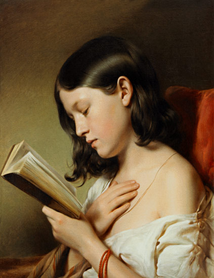 Lesendes Mädchen von Franz Eybl