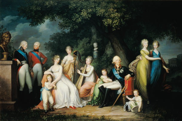 Paul I (1754-1801), Maria Feodorovna (1759-1828) and their Children von Franz Gerhard von Kugelgen
