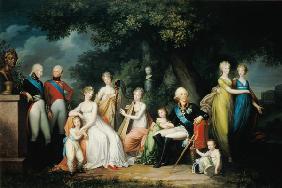 Paul I (1754-1801), Maria Feodorovna (1759-1828) and their Children c.1800