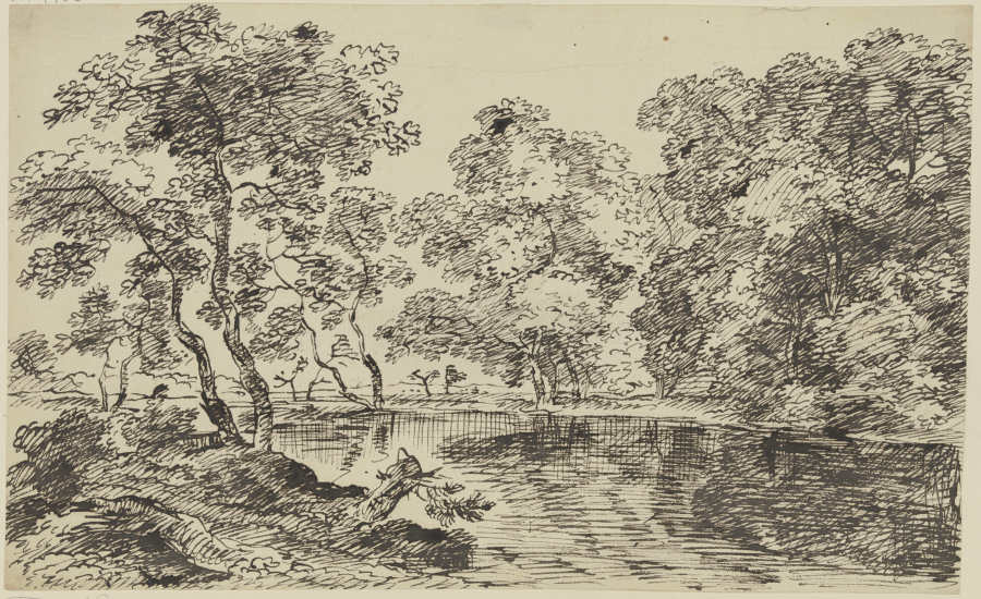 Fluß und Bäume von Franz Innocenz Josef Kobell