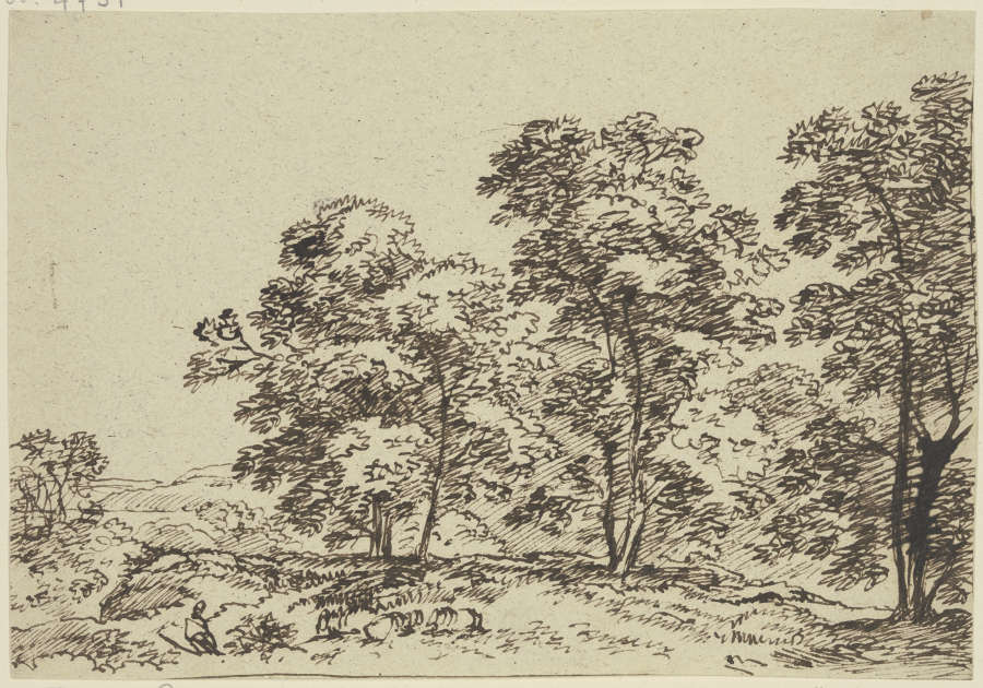 Landschaft mit hohen Bäumen von Franz Innocenz Josef Kobell