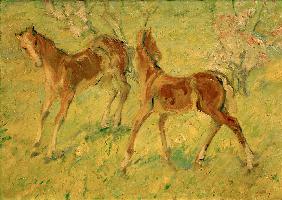 Fohlen auf der Weide (Springende Fohlen) 1909