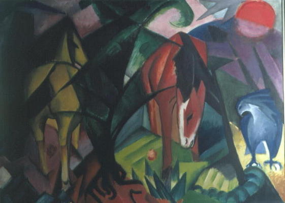 Horse and Eagle, 1912 (oil on canvas) von Franz Marc