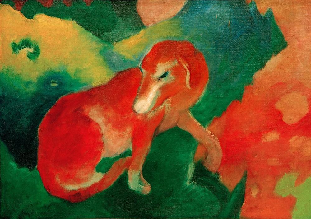Roter Hund von Franz Marc
