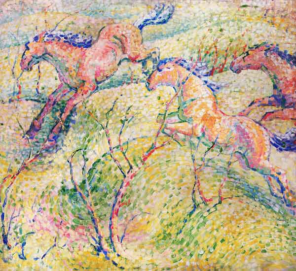 Springende Pferde von Franz Marc