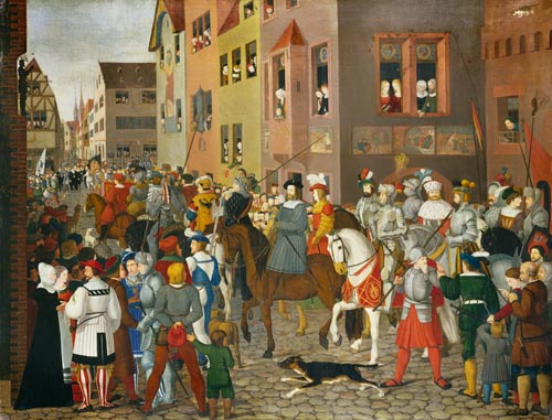 Einzug Kaiser Rudolfs von Habsburg in Basel von Franz Pforr