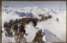 Fürst Argutinski überquert die Kaukasische Bergkette 1892