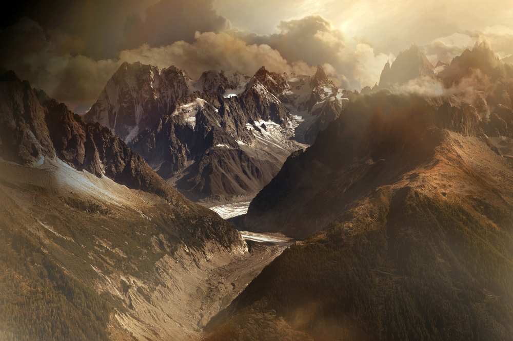 Mont Blanc Massiv von Franz Schumacher