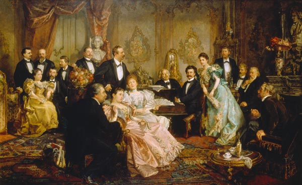 Ein Abend bei Johann Strauss. von Franz von Bayros