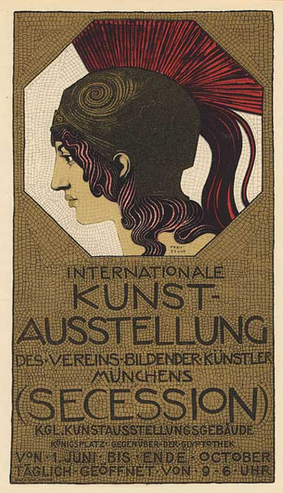 Plakat für die Kunstausstellung des Vereins Bildender Künstler, ca. 1998 von Franz von Stuck