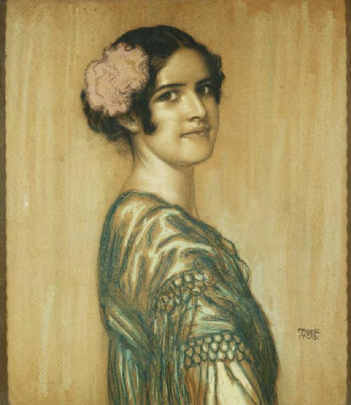Mary, die Tochter des Malers als Spanierin. von Franz von Stuck