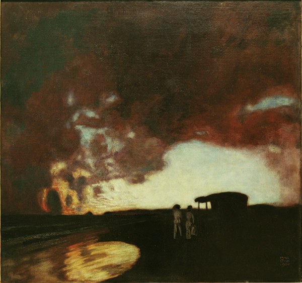 Stuck / Sunset at the sea / 1900 von Franz von Stuck