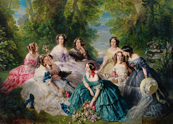 Die Kaiserin Eugénie umgeben von ihren Hofdamen von Franz Xaver Winterhalter