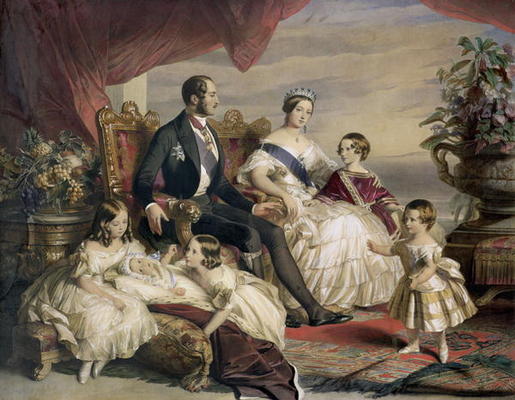Queen Victoria (1819-1901) and Prince Albert (1819-61) with Five of the Their Children, 1846 (colour von Franz Xaver Winterhalter