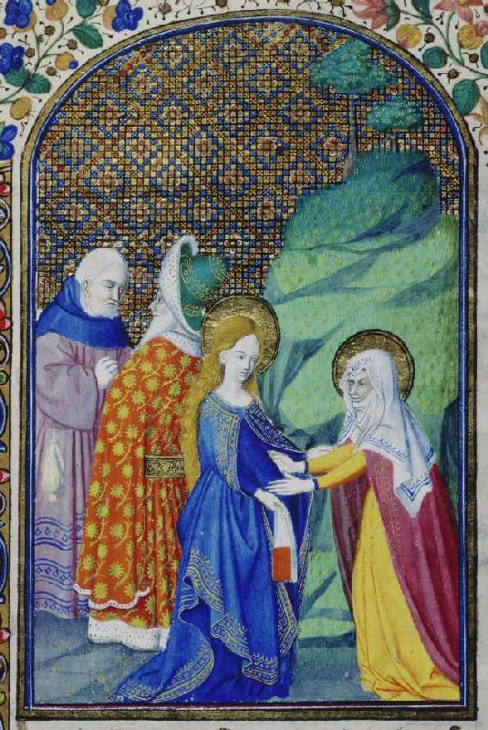 Heimsuchung Mariae Aus Heures de Louis de Savoie von französisch Handschrift