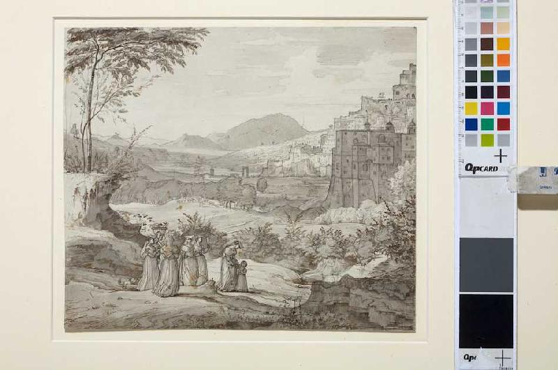 Ansicht von Subiaco mit Landleuten von Franz Theobald Horny