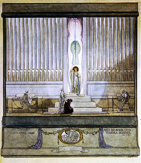 Illustration from Dante''s ''Divine Comedy'', Purgatory, Canto IX: 127 von Franz von (Choisy Le Conin) Bayros