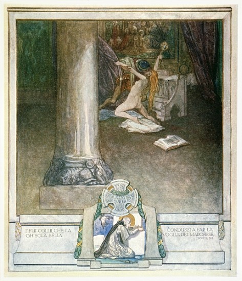 Illustration from Dante''s ''Divine Comedy'', Inferno, XVIII: 55 von Franz von (Choisy Le Conin) Bayros