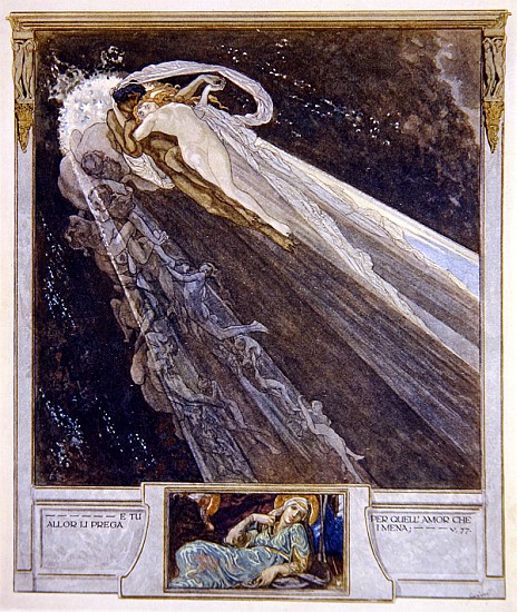 Illustration from Dante''s ''Divine Comedy'', Inferno, Canto V. 77 von Franz von (Choisy Le Conin) Bayros