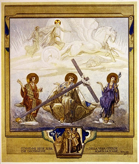 Illustration from Dante''s ''Divine Comedy'', Purgatory, Canto XVI: 95 von Franz von (Choisy Le Conin) Bayros