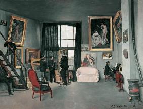 Das Atelier des Künstlers in der Rue de la Condamine in Paris. 1870