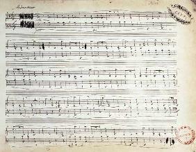 Facsimile of the score of 'Ballade Number 2 in F' 19th