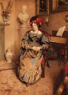 Portrait of a seated lady (watercolour)