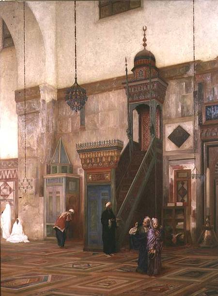 Detail of the interior of the Grand Mosque, Damascus von Frederic Leighton