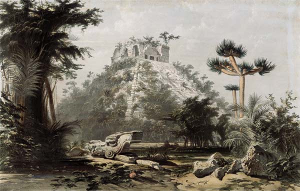 Chichen Itza, Pyramide von Frederick Catherwood
