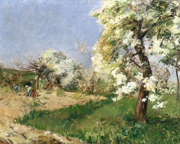 Pear Blossoms, Villiers-de-Bel von Frederick Childe Hassam