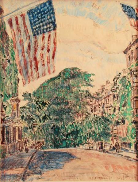 Mount Vernon Street, Boston von Frederick Childe Hassam