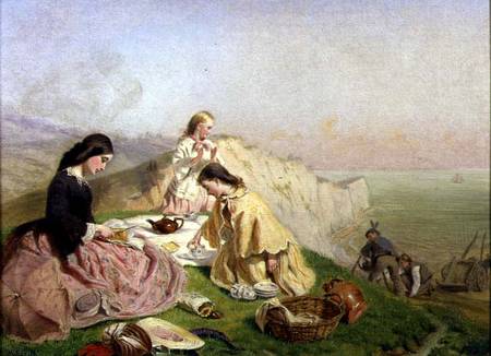 The Picnic on a Clifftop von Frederick James Shields
