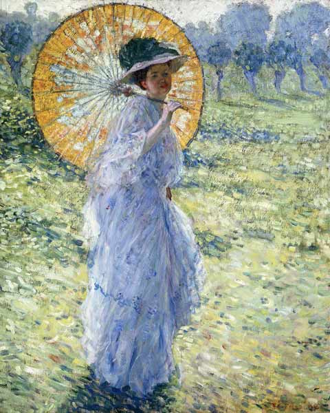Woman with a Parasol von Frederick Karl Frieseke